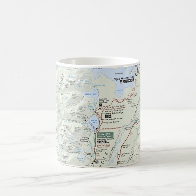 Tasse grande de carte de Teton (Centre)