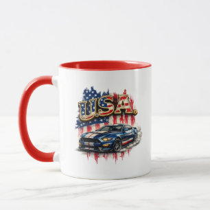 Tasse graphique combo Vintage USA Muscle Car   Pat