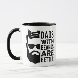 Tasse graphique noire citation drôles de papas ave