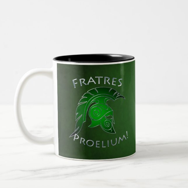 Tasse grecque Trojan spartiate de vert de guerrier (Gauche)