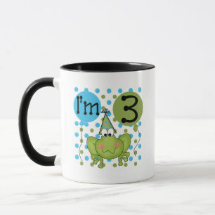 Tasse Grenouille Bleue 3ème Anniversaire Tshirts et cade