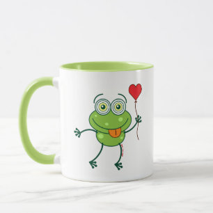 Tasse Grenouille verte étant amoureuse follement