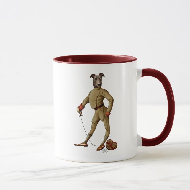 Tasse Greyhound Fencer Dark Full 2 (Droite)