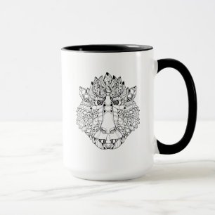 Tasse Griffonnage de tête de singe