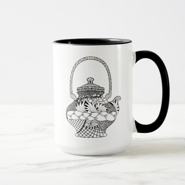Tasse Griffonnage de théière (Droite)
