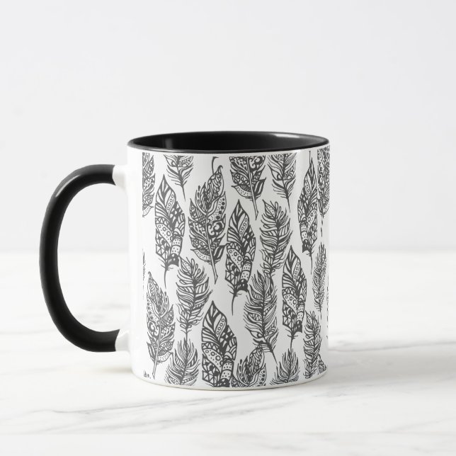 Tasse Griffonnage doux de plumes (Gauche)