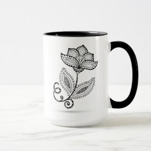 Tasse Griffonnages de Paisley Mehndi de henné