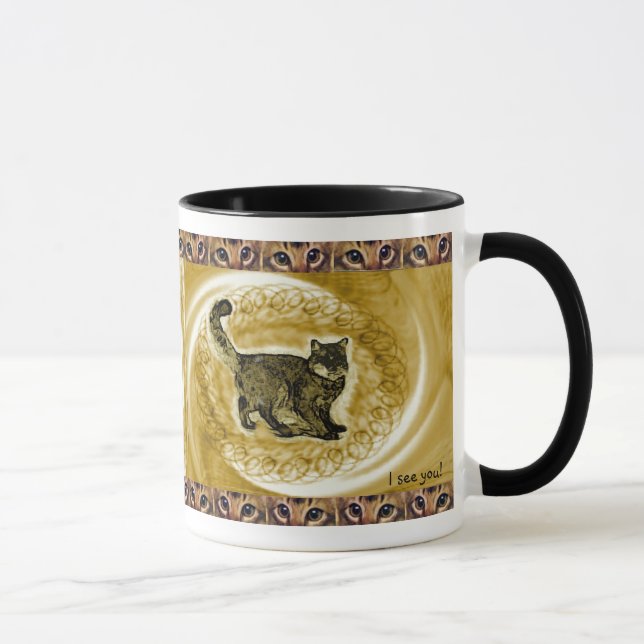 Tasse Griffonnages somaliens de chat d'ICU (Droite)