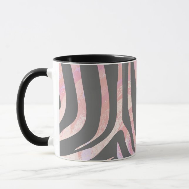 Tasse Gris clair et rose Zebra (Gauche)