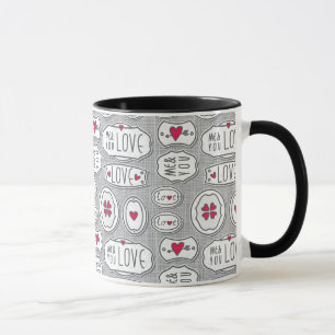 Tasse Gris moi et vous motif d'amour