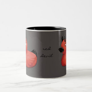 Tasse grise de canard de diable