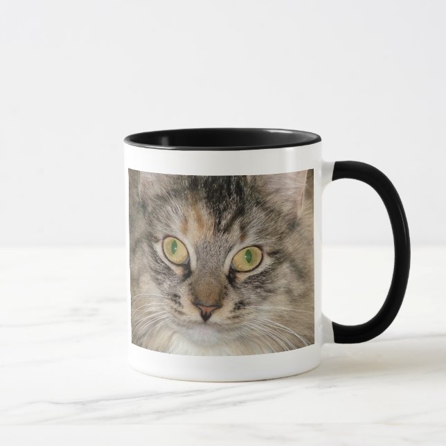 Tasse grise de chat tigré (Droite)