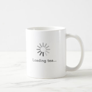 tasse grise de symbole de chargement d'ordinateur