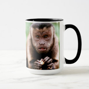 Tasse Gros plan d'un singe capucin à tête noire