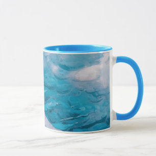 Tasse Gros plan sur de la glace bleue