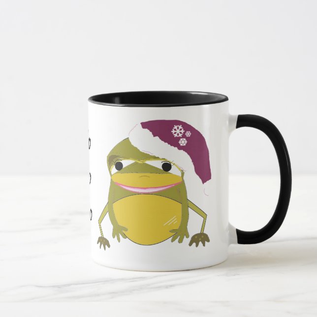Tasse Grosse grenouille de Noël amusante à dire (Droite)