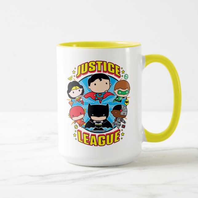 Tasse Groupe de la Ligue de la justice de Chibi (Droite)