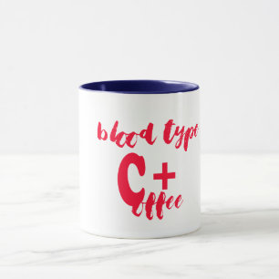Tasse groupe sanguin café médecin pun médical drôle de m