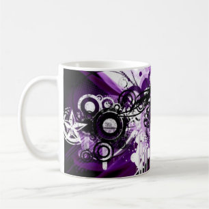 Tasse grunge pourpre d'étoile