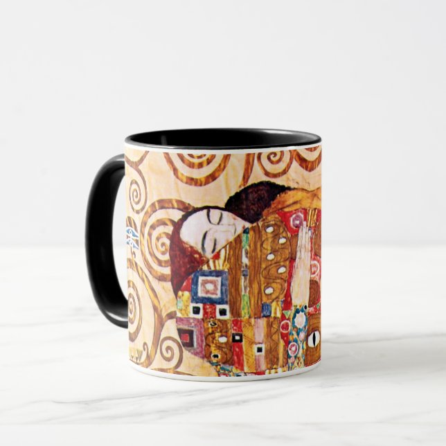 Tasse Gustav Klimt - L'Embrace - Peinture d'Art (Devant gauche)