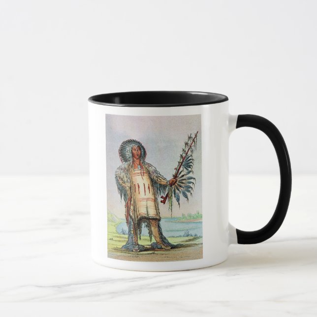 Tasse Ha-Na-Tah-Muah indien de Mandan, chef de loup (Droite)