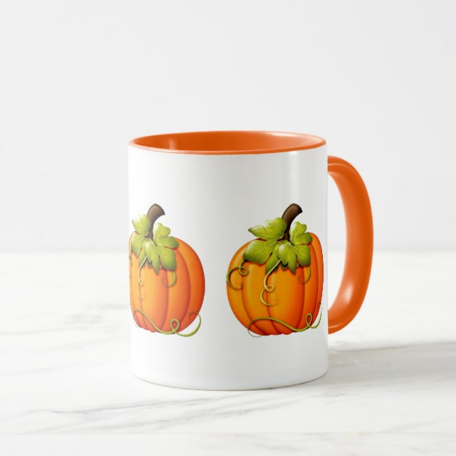 Tasse Halloween/Mug Citrouille d'automne (Devant droit)