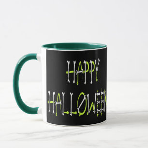 Tasse Halloween serpents et os Texte