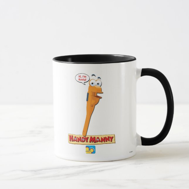 Tasse Handy Manny's Rusty dit, "Salut, je suis Rusty !" (Droite)