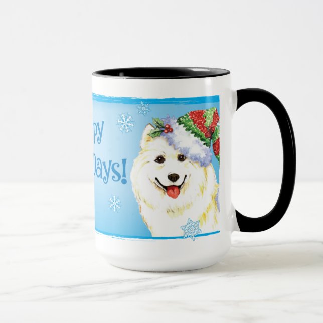 Tasse Happy Howlidays Samoyed (Droite)