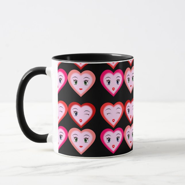 Tasse Heart Emoji Emoticons Mode (Gauche)