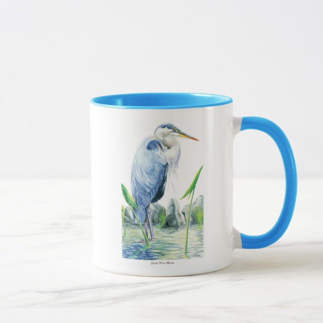 Tasse Héron de grand bleu (Droite)