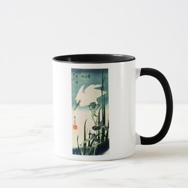 Tasse Héron et iris blancs (Droite)