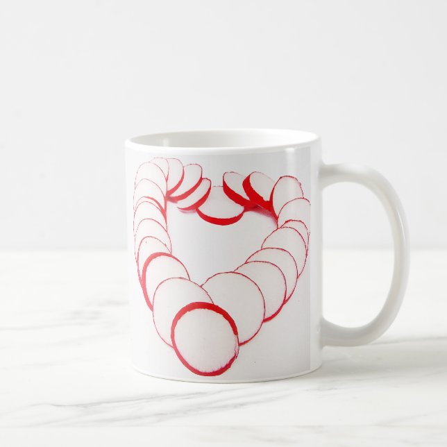 Tasse Herz aus Radieschenscheiben Coffee Mug (Right)