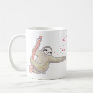 Tasse heureuse d'art de paresse de tasse mignonne