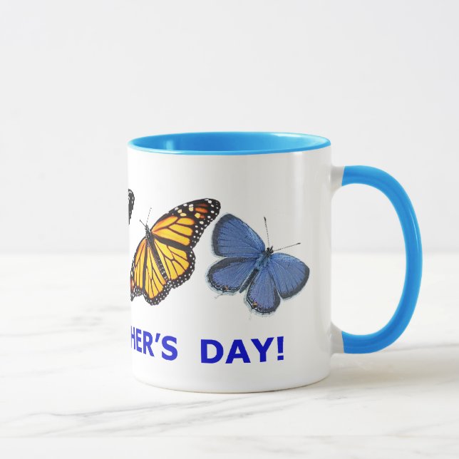 Tasse heureuse de cadeau de papillon du jour de (Droite)