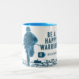 Tasse heureuse de guerrier de ricochet