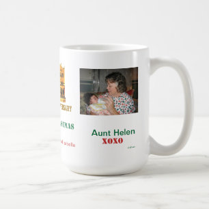 Tasse heureuse de Noël d'anniversaire cinquantiè