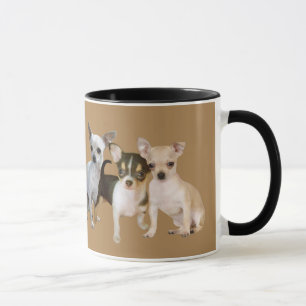 Tasse heureuse de trio de chiwawa