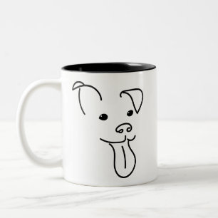 Tasse heureuse de visage de chien