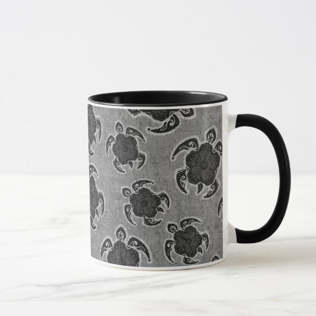 Tasse Hibiscus d'Uhane Honu Tortue hawaïenne Batik (Droite)