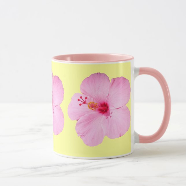 Tasse Hibiscus rose Fleur tropicale (Droite)