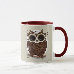 Tasse Hibou de grain de café