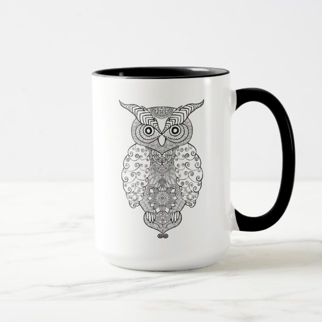 Tasse Hibou de griffonnage (Droite)
