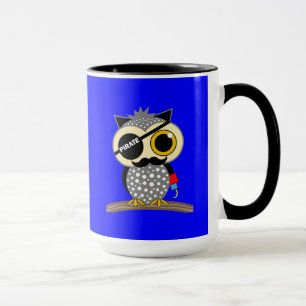 Tasse hibou mignon de pirate