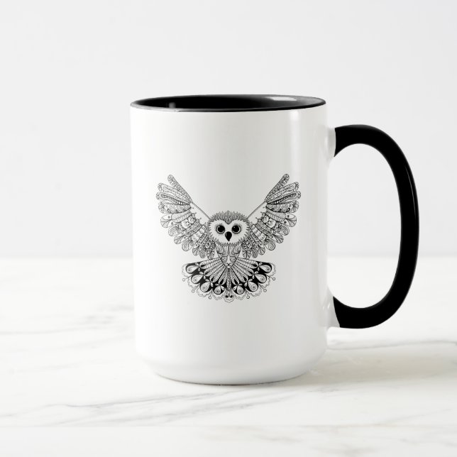 Tasse Hibou noir de style (Droite)