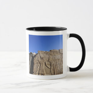 Tasse Hiéroglyphes antiques sur le mur, temple de Karnak
