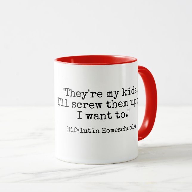 Tasse Hifalutin de Homeschool (Devant droit)