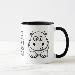 Tasse Hippo blanc mignon