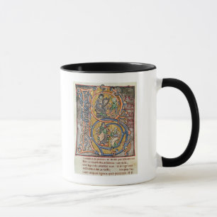 Tasse Historiated parafent "B" dépeignant le Roi David
