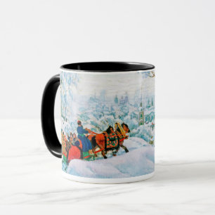 Tasse "Hiver". Cadeau de Noël en beaux-arts
